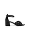 Ds21077 4fx Siyah Kadın Topuklu Sandalet 000000000101699229