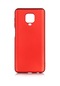 Kilifone - Xiaomi Uyumlu Redmi Note 9 Pro - Kılıf Mat Renkli Esnek Premier Silikon Kapak - Kırmızı