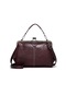 Kahve Kadın Crossbody Çanta Yumuşak Pu Deri Çanta Kadın Vintage Moda Sling Çanta