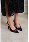 Ardith Siyah Saten Kemer Detay Bilek Bağlı Kadın Topuklu Ayakkabı
