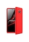 Kilifone - Xiaomi Uyumlu Poco X3 / Poco X3 Nfc / Poco X3 Pro - Kılıf 3 Parçalı Parmak İzi Yapmayan Sert Ays Kapak - Kırmızı