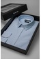 Erkek Mavi Klasik Yaka Kolay Ütülenebilir Pamuklu Slim Fit Özel Kutulu Gömlek A41y2235