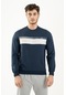 Maraton Sportswear Regular Erkek Bisiklet Yaka Uzun Kol Basic Navymelanj Sweatshirt 21705-navymelanj