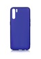 Mutcase - Oppo Uyumlu A91 - Kılıf Mat Renkli Esnek Premier Silikon Kapak - Saks Mavi