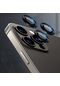 iPhone Uyumlu 12 Pro Cl-07 Lens Koruma Taşlı Parlak Renkli Kamera Koruyucu Cl-08 - Siyah