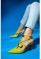 Luvishoes Grado Yeşil Rugan Kadın Topuklu Ayakkabı