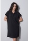 Fullamoda Basic Gömlek Yaka Elbise- Siyah 24YGB1575203120-Siyah