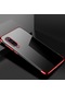 Kilifone - Xiaomi Uyumlu Mi 9 - Kılıf Dört Köşesi Renkli Arkası Şefaf Lazer Silikon Kapak - Kırmızı