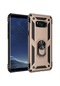Kilifone - Samsung Uyumlu Galaxy S8 Plus - Kılıf Yüzüklü Çift Katman Zırh Tank Vega Kapak - Gold