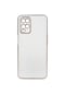 Tecno - Oppo A54 4g - Kılıf Parlak Renkli Bark Silikon Kapak - Beyaz
