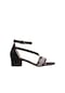 M2s Siyah Saten Simli Taş Detaylı Kız Çocuk Klasik Ayakkabı Siyah