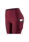 Kırmızı Yoga Tayt Egzersiz Yüksek Belli Mat Fırçalanmış Cepler Slim Fit Spor Kadın Spor Giyim Pantolon Pantolon Düz Renk
