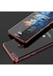 Kilifone - Huawei Uyumlu Y7 2018 - Kılıf Dört Köşesi Renkli Arkası Şefaf Lazer Silikon Kapak - Kırmızı