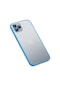 Noktaks - İphone Uyumlu İphone 13 Pro Max - Kılıf Arkası Mat Kenarları Renkli Sert Retro Kapak - Mavi