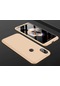 Noktaks - Xiaomi Uyumlu Xiaomi Mi 6x / Mi A2 - Kılıf 3 Parçalı Parmak İzi Yapmayan Sert Ays Kapak - Gold
