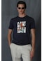 Lufian Blake Modern Grafik T- Shirt Antrasit 111020165100110