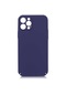 Mutcase - İphone Uyumlu İphone 12 Pro - Kılıf Renkli Sert Plastik Kapp Kapak - Lacivert