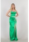 Feminist Benetton Askılı Taş Detaylı Saten Abiye Elbise 1302020 4