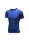 Mavi Erkek Spor T Shirt Koşu Bisiklet Vücut Geliştirme Fitness Kısa Kollu Eğitim Koşu Gömlek Açık Havada Üstleri