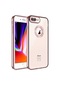 Tecno - İphone Uyumlu İphone 8 Plus - Kılıf Kamera Korumalı Tatlı Sert Omega Kapak - Rose Gold