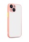 Kilifone - İphone Uyumlu İphone 13 Mini - Kılıf Arkası Buzlu Renkli Düğmeli Hux Kapak - Pembe