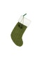 Suntek Yılbaşı Örme Çorabı Örgü Çorabı Kablo Örgü Çorap Yeşili