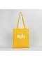 Mgla Logo Sarı Gabardin Bez Çanta