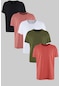Ds Damat Oversize Standart 5'Li T-Shirt 6Hc14Ortbn006