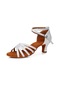 Kadın Latin Dans Ayakkabıları Balo Salonu Dans Ayakkabıları Orta Topuklu 5 Cm Size34-41 Beyaz