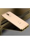 Tecno - Huawei Mate 10 Lite - Kılıf Dört Köşesi Renkli Arkası Şefaf Lazer Silikon Kapak - Gold