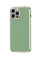 Noktaks - iPhone Uyumlu 12 Pro Max - Kılıf Parlak Renkli Bark Silikon Kapak - Açık Yeşil