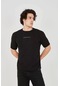 Unisex Jakar Kumaş Slim Fit T-shirt - Siyah S