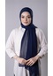 Lacivert Pratik Hazır Geçmeli Şal Şifon Kumaş Hijab Bone 3009 02