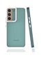Tecno - Samsung Galaxy Uyumlu S22 - Kılıf Koruyucu Sert Tarz Mima Kapak - Koyu Yeşil