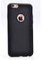 Tecno - İphone Uyumlu İphone 6 Plus / 6s Plus - Kılıf Mat Renkli Esnek Premier Silikon Kapak - Siyah
