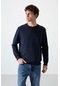 Tommy Life Lacivert Basic O Yaka Rahat Form Erkek Sweatshirt - 88053 Lacivert