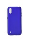 Noktaks - Samsung Galaxy Uyumlu Galaxy A01 - Kılıf Mat Renkli Esnek Premier Silikon Kapak - Saks Mavi