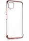 Noktaks - Huawei Uyumlu Huawei P40 Lite - Kılıf Dört Köşesi Renkli Arkası Şefaf Lazer Silikon Kapak - Rose Gold