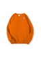 Kadın Çiçek Nakış İşlemeli Uzun Kollu Sweatshirt Turuncu Turuncu