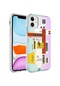 Mutcase - İphone Uyumlu İphone 12 - Kılıf Kenarlı Renkli Desenli Elegans Silikon Kapak - No2