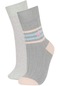 Defacto Kadın Nakış 2li Pamuklu Uzun Çorap A3378axnskr1