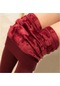 Jmsstore Kırmızı 8 Renk Kış Kalın Kaşmir Tayt Kadın Rahat Sıcak Sahte Kadife Örme Çorap
