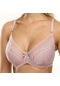 Pembe Çiçek Dantel Bralette Ultra Ince Derin V Sutyen Astarsız Kadınlar İçin Push Up Sütyen Intimates