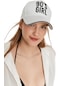 Kadın Beyaz Nakışlı Şapka-26093 - Std