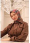 Silk Home Soft Eşarp 73074-07 : Gri, Kızıl Kahve, Turuncu, Yeşil, Pembe
