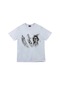 Unisex Beyaz Kızılderili Baskılı T-shirt Beyaz