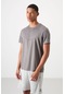 Tommy Life Koyu Gri Polyester Nefes Alan Dokulu İnce Esnek Standart Fit Erkek Performans T-shirt - 88391 Koyu Gri