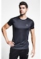 Lescon 22S-1220-22N Erkek Slim Fit Kısa Kol T-Shirt Antrasit-Antrasit