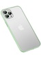 iPhone Uyumlu 12 Pro Kamera Koruyucul Kılıf Arkası Buzlu Mat Transparan Retro Kapak Koruma - Yeşil
