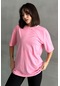 Kadın Oversize T-shirt Pembe